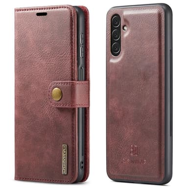 DG MING Samsung A04s 4G 2-in-1 magneetti lompakkokotelo - Punainen