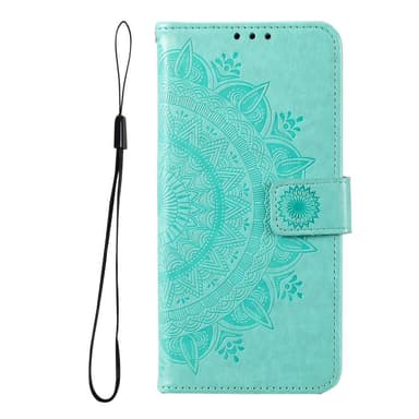 SKALO Samsung A13 5G Mandala lompakkokotelo - Turkoosi