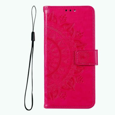 SKALO Samsung A04s 4G Mandala lompakkokotelo - Cerise