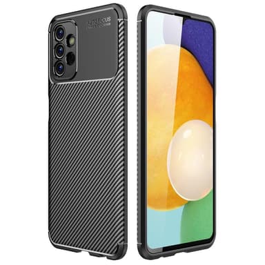 SKALO Samsung A13 4G Carbon Fiber TPU-suojakuori - Musta