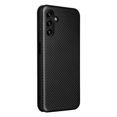 SKALO Samsung A04s 4G Carbon Fiber Lompakkokotelo - Musta