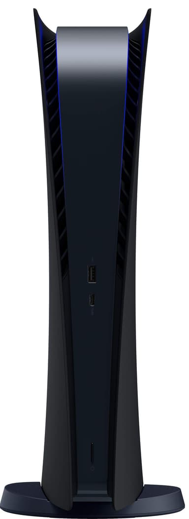 PS5 Digital Edition kuori pelikonsolille (Midnight Black)
