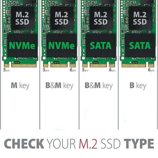 Maiwo K1687S Alumiini M.2 SATA SSD USB C GEN2 10Gb/s ulkoinen tallennuskehikko, B-Key- ja B&M-Key-tuki UASP, TRIM ja 6Gb/s SATAII