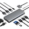 NÖRDIC Macbook Pro -telakointiasema 1-12 porttia, kaksi HDMI 1xVGA 1x USB-C PD 87W 1xRJ45 Giga 4xUSB-A 2xSD / TF 1x audio
