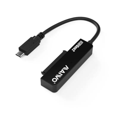 Maiwo K104AG2 10 Gb/s USB3.1 Gen2–2,5” kiintolevy/SSD 2 Tt, enintään 12,5 mm SATA III -sovitin 10 cm USB C -kaapelilla