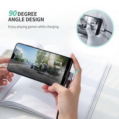 Ugreen Kulma USB C uros USB A urospuolinen nopea lataus 3A 480Mbps 3m