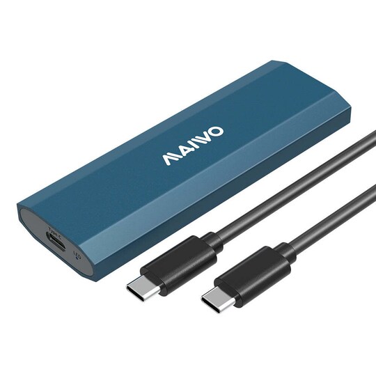 Maiwo K1690 M.2 SATA & NVMe SSD yhdistelmä USB3.2 Gen2 10Gbps ulkoiselle kotelolle ruuviton alumiinirakenne