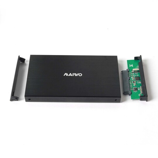 Maiwo K2501CU3 USB 3.1 GEN1 5 Gb/s:n ulkoinen tallennuskehikko 1. 2,5 SATA HDD SSD 9,5 mm 2 Tt saakka, UASP-tuki, USB-kaapeli mukana