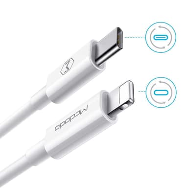 Mcdodo CA-7090 USB C–Apple Lightning (ei MFI) synkronointi ja nopea lataus mm. iPhone 11 -sarja, tukee PD 18 W, 30 W, 45 W, 61 W, 65 W, 87 W, 1 m