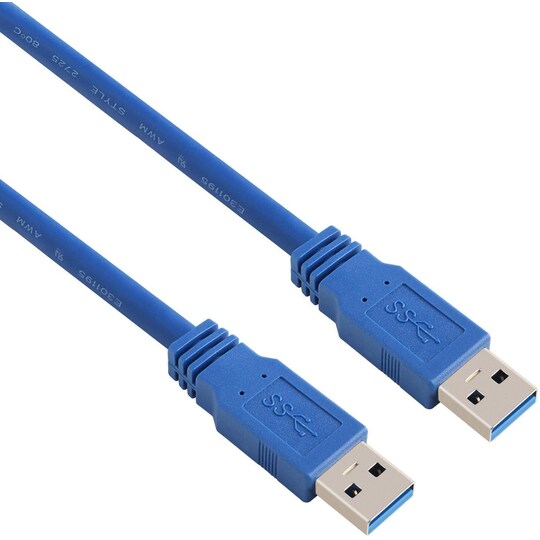 NÖRDIC USB3.1-kaapeli tyyppi A uros–tyyppi A uros, 5 Gb/s, 50 cm, USB3.0