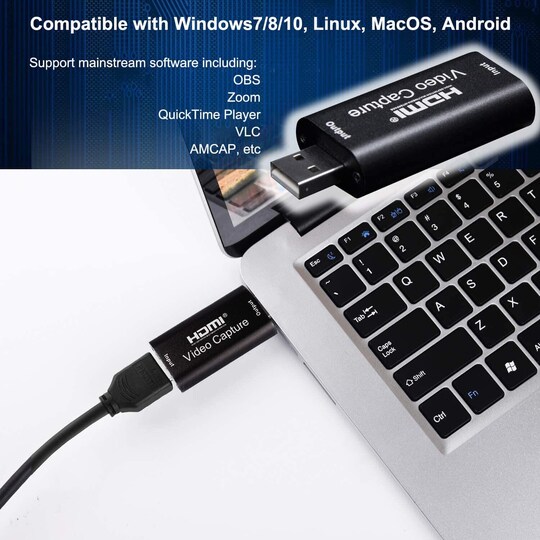 Videotallennus USB 2.0 HDMI 4K 30 Hz