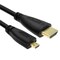 NÖRDIC HDMI Micro–HDMI -kaapeli, 50 cm, High Speed HDMI Ethernet, Type A–Type D uros–uros, musta