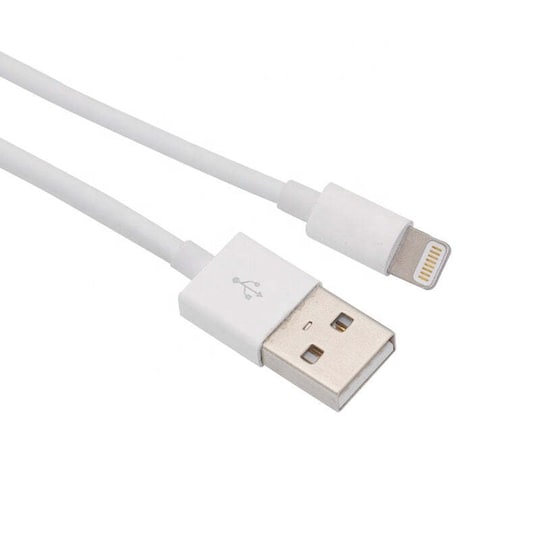 NÖRDIC Lightning-kaapeli (ei MFI) USB A 3m valkoinen 5V 2.1A iPhonelle ja Ipadille