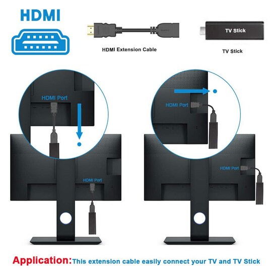 NÖRDIC HDMI adapteri 4K30Hz UHD uros-naaras 20cm musta