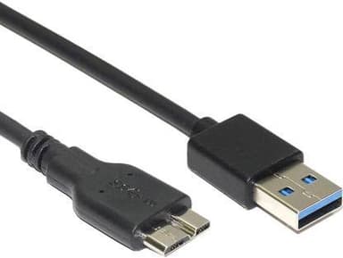 NÖRDIC USB 3.1 -kaapeli USB A - USB Micro B 3m musta