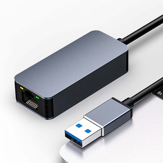 NÖRDIC USB-A - 2,5 Gbps LAN-sovitin 15 cm kaapeli alumiinia