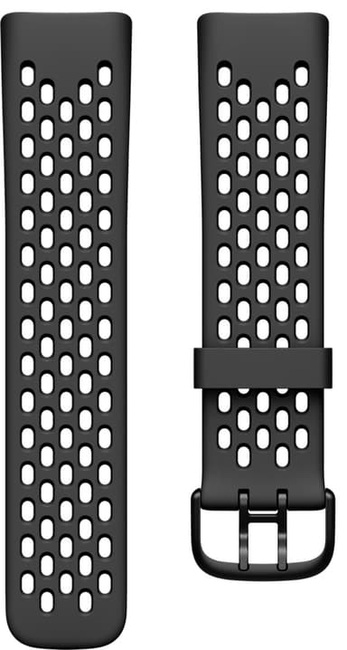 Puro FitBit Charge 5 Sport Plus silikoninen ranneke (musta)