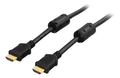 DELTACO HDMI-kaapeli, Premium High Speed HDMI with Ethernet, 1m, musta