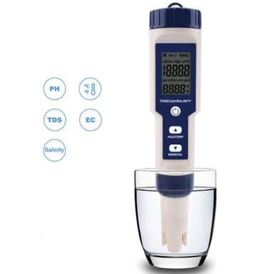 Digitaalinen pH-mittari 5-in-1-toiminto