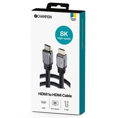 Champion HDMI-kaapeli Ultra-sertifioitu Ha-Ha 8K 2m