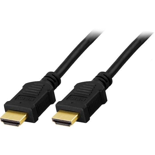DELTACO HDMI-kaapeli, v1.4+Ethernet, 19-pin ur-ur, 1080p,musta, 0,5m
