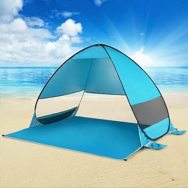 Rantateltta pop-up UV 40+ vaaleansininen