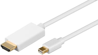 Goobay Mini DisplayPort/HDMIâ„¢ -sovitinkaapeli 1.2, kullattu