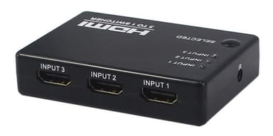 HDMI-kytkin 3 porttia kaukosäätimellä 4K 30HZ Black