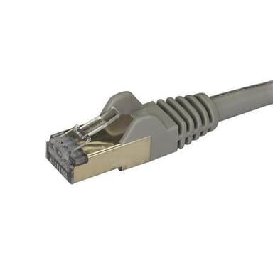 StarTech.com Cat6a Ethernet-kabel - skärmad (STP) - 3 m, grå, 3 m, Cat6a, U/FT