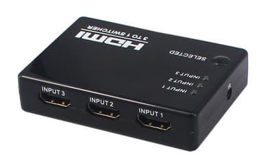 HDMI-kytkin 3 porttia kaukosäätimellä 4K 30HZ Black