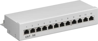CAT 5e Mini/Desktop Patch Panel, 12 porttia