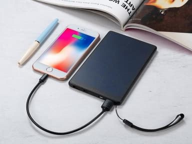 10 000 mAh Urban Solar PowerBank, musta