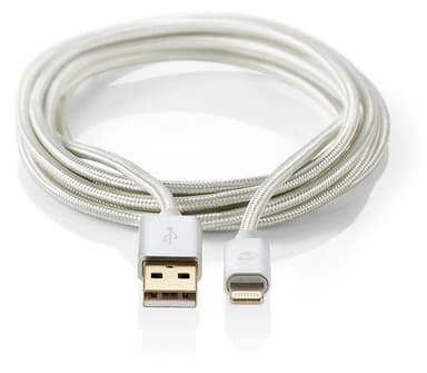 Synkronointi- ja latauskaapeli | Kullattu, 3,0 m | USB-A-Uros 8-nastaiseen Light