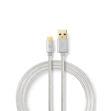 USB 2.0 -Synkronointi-, Lataus- ja AV-Tukikaapeli | Kullattu, 1,0 m | USB-Câ„¢-Uro