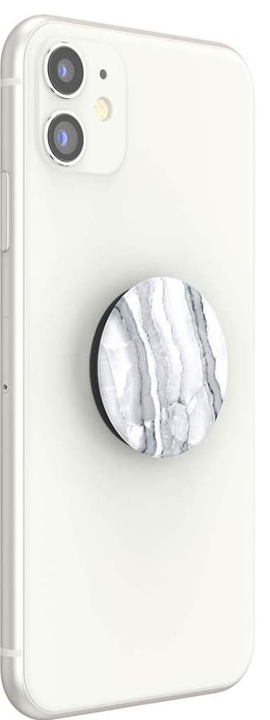 POPSOCKETS PopGrip Basic älypuhelimen pidike (valkoinen graniitti)