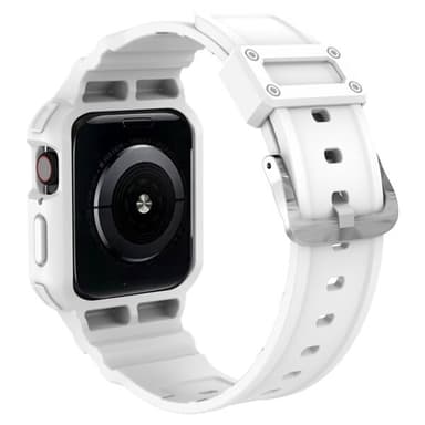 Silikoniranneke mallille Apple Watch 7 45mm / 6&SE&5&4 44mm / 3&2&1 42mm Valkoinen