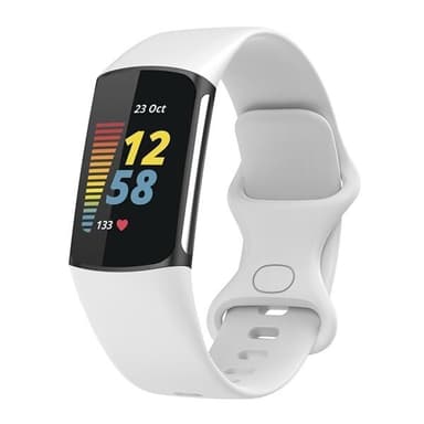 Silikoniranneke Fitbit Charge 5 - Valkoinen