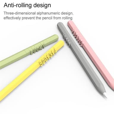 Silikonisuoja kirjaimilla ja numeroilla Apple Pencil 1 Grey