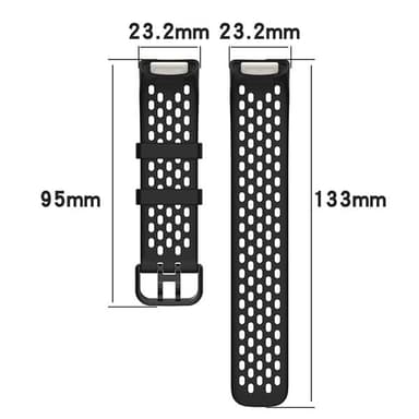 Silikoniranneke Fitbit Charge 5 - Musta