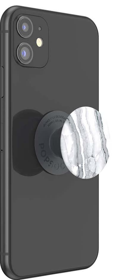 POPSOCKETS PopGrip Basic älypuhelimen pidike (valkoinen graniitti)