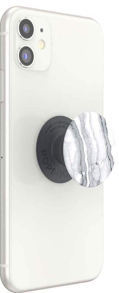 POPSOCKETS PopGrip Basic älypuhelimen pidike (valkoinen graniitti)