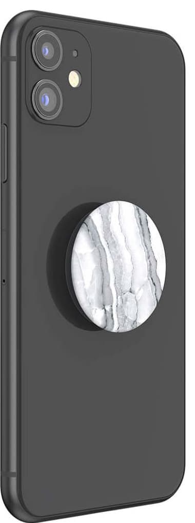 POPSOCKETS PopGrip Basic älypuhelimen pidike (valkoinen graniitti)