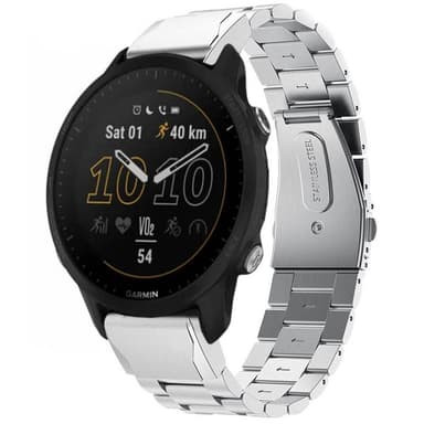 Rannekoru ruostumatonta terästä Garmin Forerunner 955 - hopea