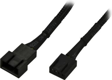 AKASA jatkokaapeli 4-pin tuulettimelle, 0,3m, musta