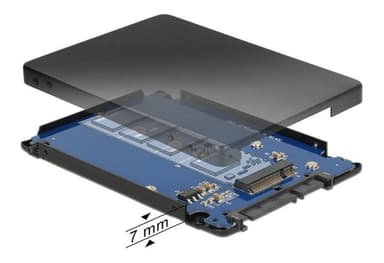 DeLOCK 22-pin SATA - M.2 (NGFF) sovitin, 2,5"", 6GB/s, 1xSATA 22-p