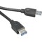 Akasa USB 3.0 kaapeli, USB A uros - A naaras, 1,5m, musta