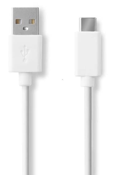 USB 2.0 -Kaapeli | Type-C, Uros - A, Uros | 1,0 m | Valkoinen