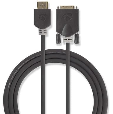HDMI-DVI-Kaapeli | HDMIâ„¢-Liitin - DVI-D 24+1-Nastainen Uros | 2,0 m | Antrasiitt