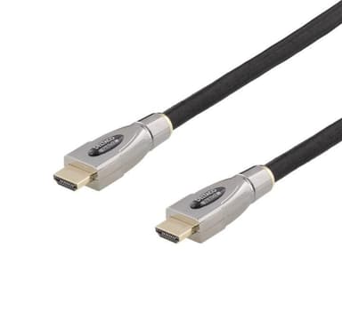 DELTACO PRIME aktiivinen HDMI-kaapeli, 15m, punottu, musta