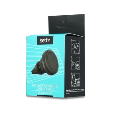 Setty magneettinen autoteline tuuletinritilille